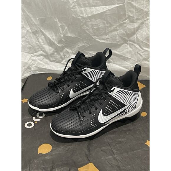 New Men’s 11.5 Nike Force Savage Pro 3 Football Cleats Black White DA5453-005 main image 7